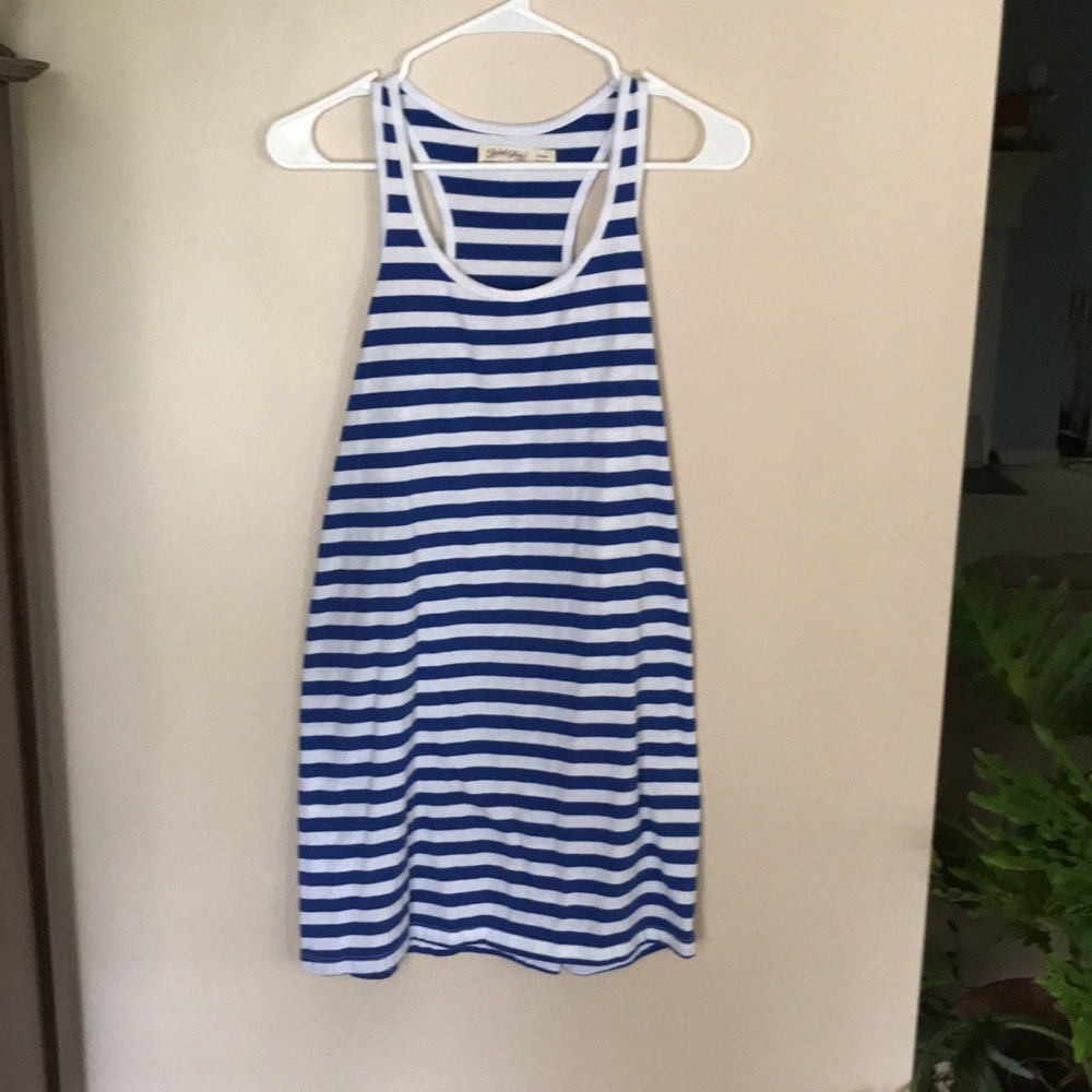 Simple blue striped dress
